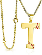 Baseball Initial Necklace for Boys Men A-Z Letter Necklaces Chain Stainless Steel Pendant with Accessories Sport Charm Baseball Gifts for Team Player Athlete Lover Fans... - Image 10