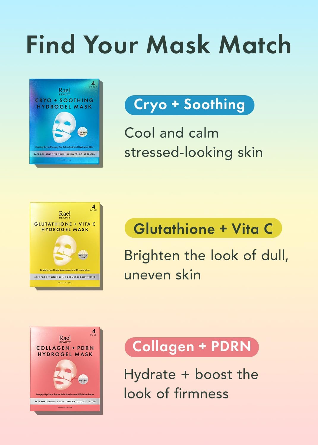 Rael Face Mask - Deep Hydration & Moisturizing Sheet Masks, Daily Skincare, Advanced PM Routine for Glowing Skin, Korean Skin Care (Cryo Soothing, 4 Count) - Image 9