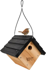 Natures Way Cedar Wren House front view outdoor birdhouse