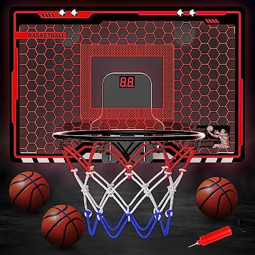 Close up of HopeRock mini hoop electronic scoring display