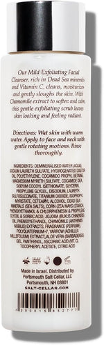 Salt Cellar Spa Mild Exfoliating Facial Cleanser ingredients label