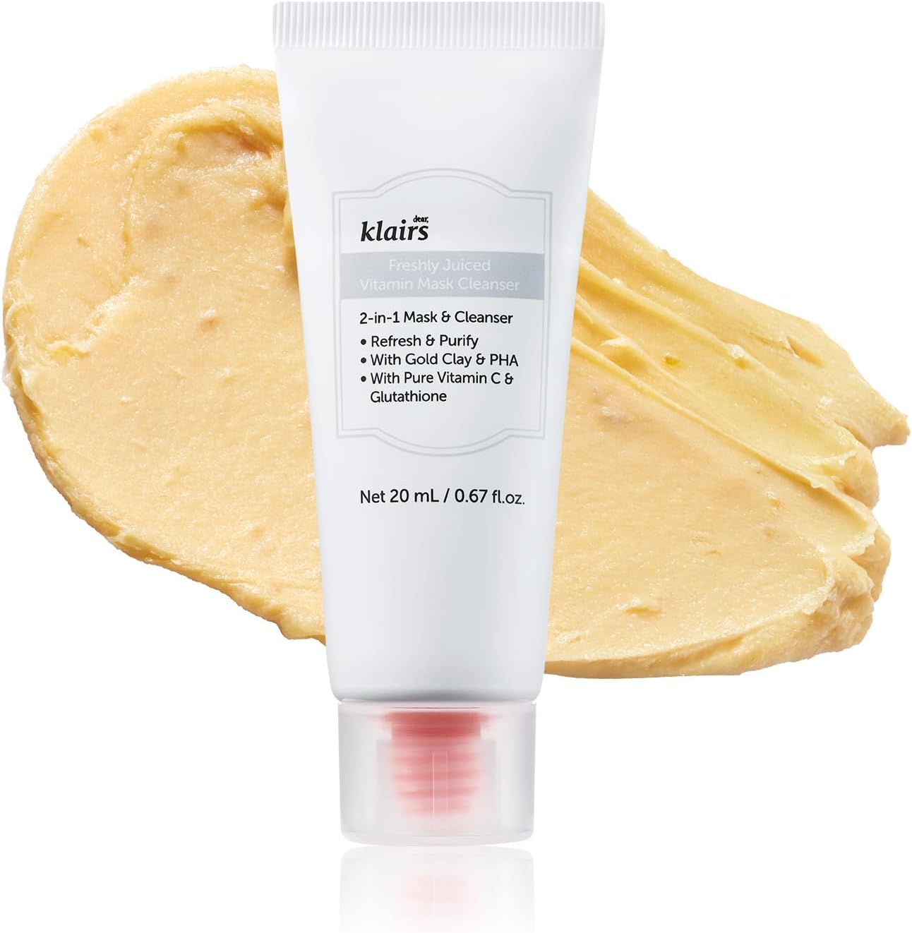 Dear Klairs Freshly Juiced Vitamin Clay Mask Cleanser front view packaging