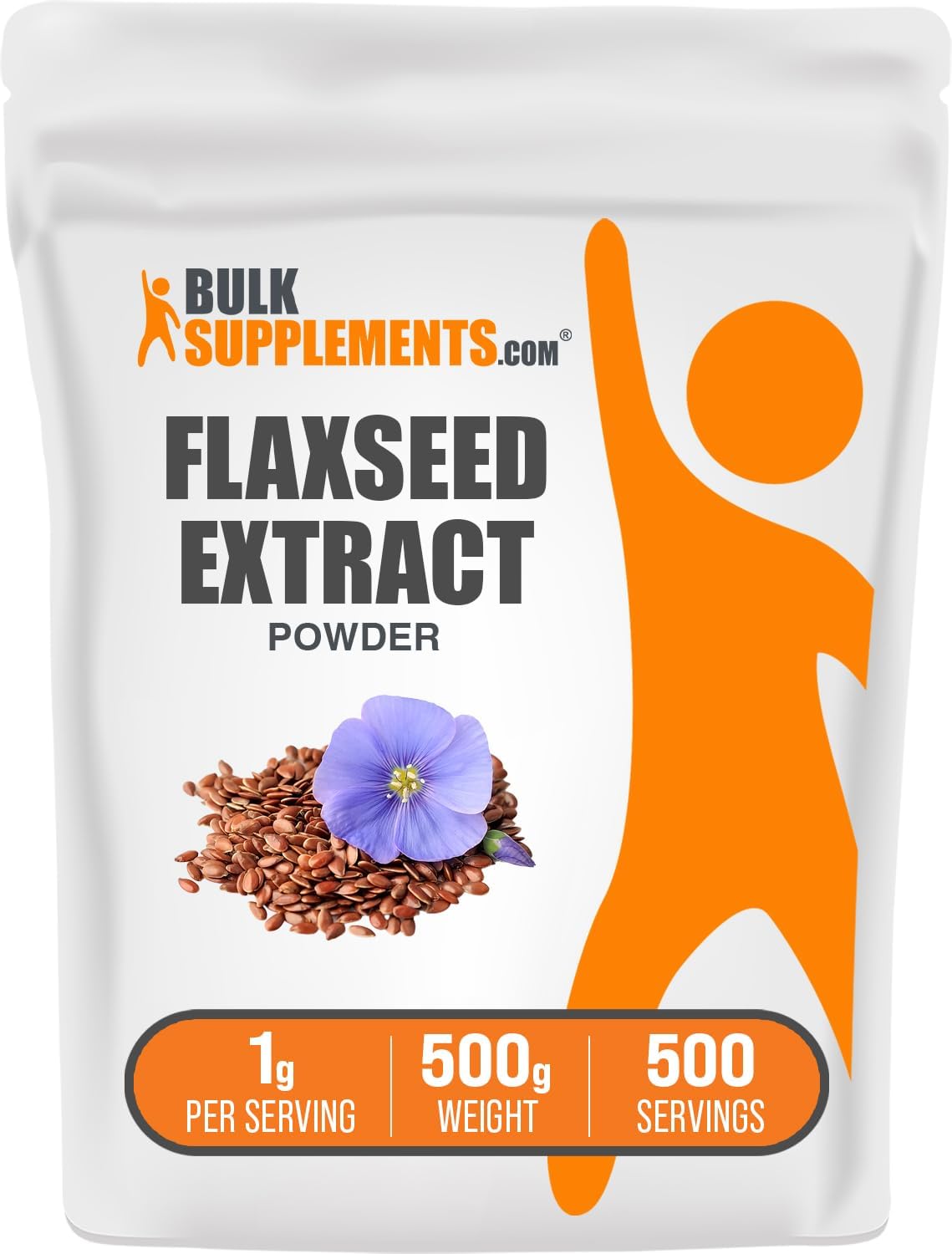 BulkSupplements flaxseed extract dietary supplement info