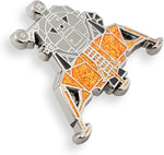 Pinsanity Apollo lunar module pin showing gold glitter enamel details