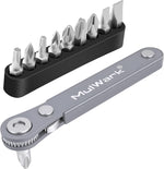 MulWark 11pc mini ratchet wrench set front view with storage cartridge