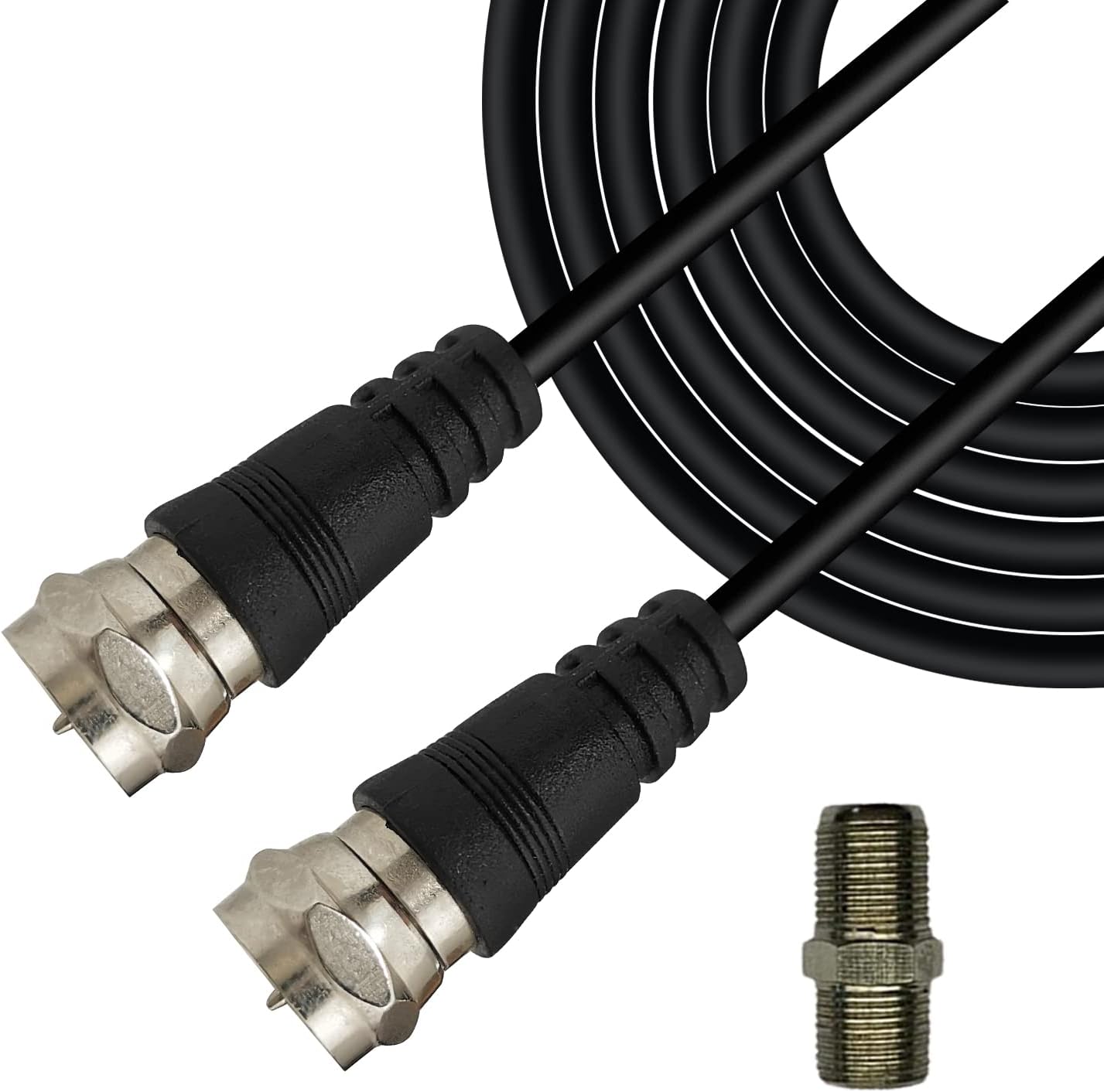 Chaowei TV antenna extension coaxial cable front view with connectors
