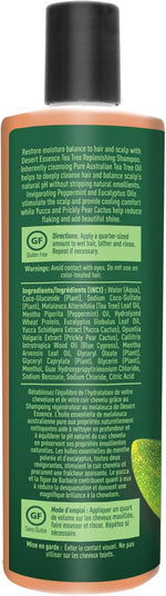Desert Essence tea tree replenishing shampoo dual pack presentation