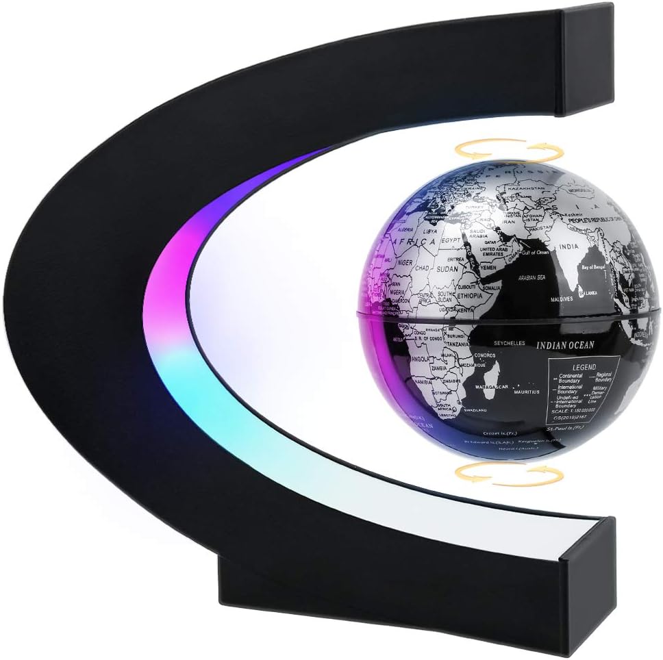 Mokoqi magnetic levitating globe with LED light front view