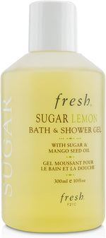 Fresh Sugar Lemon Bath And Shower Gel 300ml bottle front view for luxury daily body wash