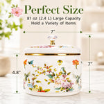 Elsjoy large storage container showing lid with acrylic diamond handle