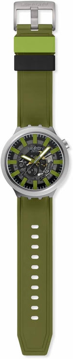 Swatch Thru The Underbrush watch side profile and crown
