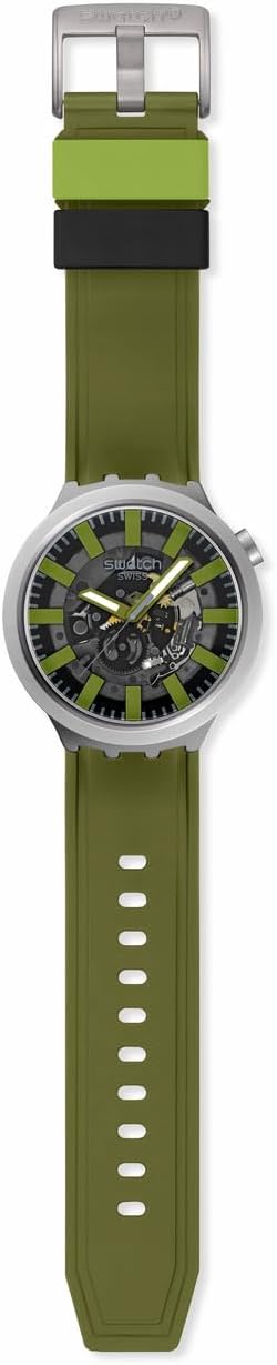 Swatch Thru The Underbrush watch side profile and crown
