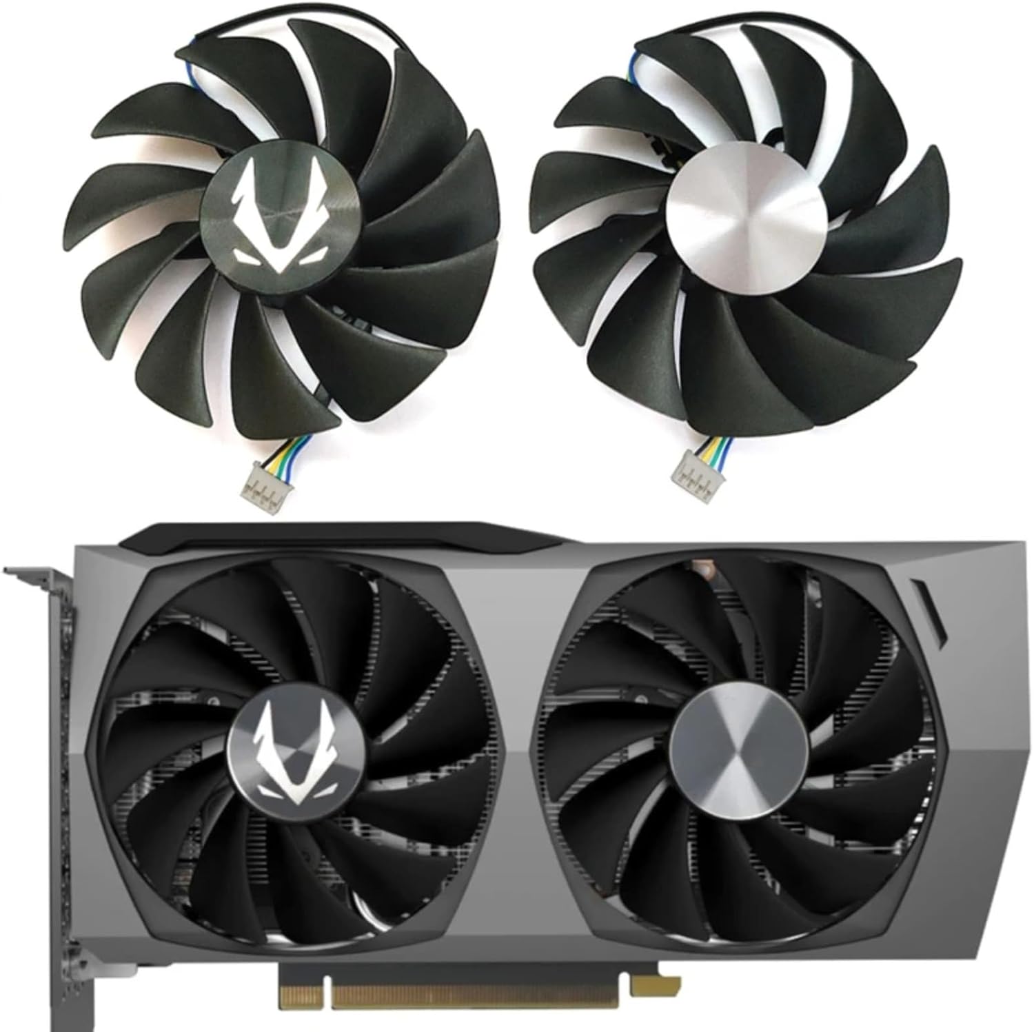 LTANDBR GPU replacement fan front view showing eleven blade cooling design