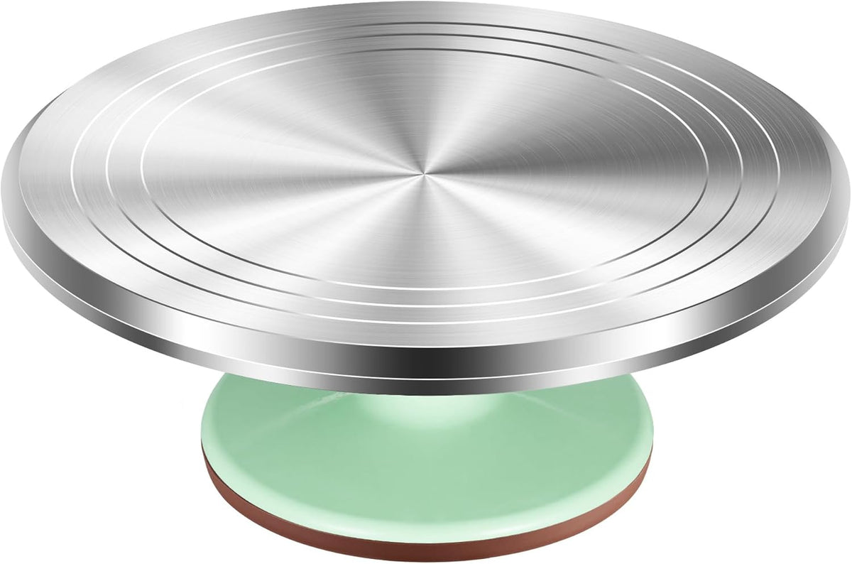 Kootek Aluminum Cake Stand Turntable for Party, Base Giratoria Para Pastele | Heavy-Duty, Smooth Rotation, Non-slip, 12" Cake Spinner for Decorating Display, Baking Supplies Tools for Beginner & Pros - Image 13