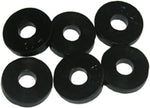 Bottom view of rubber beveled bibb faucet washers