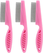 Close up view of fine tooth metal comb for pet grooming
