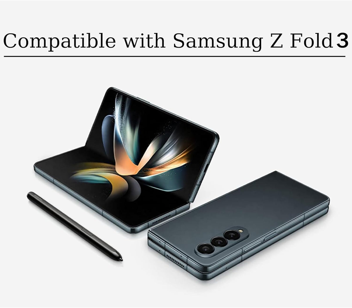 Complete package layout including the stylus and all replacement accessories.