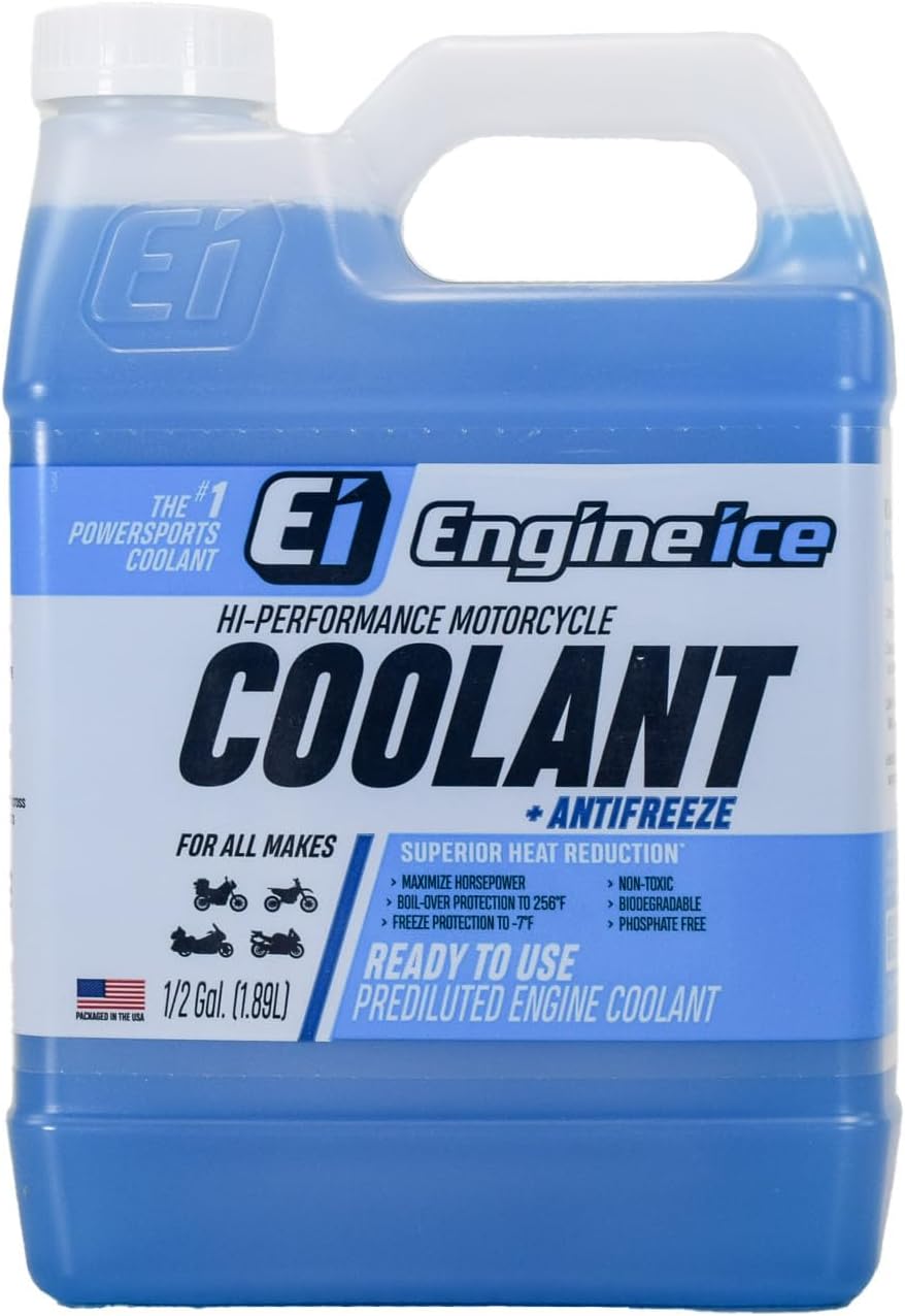 Engine Ice TYDS008 High Performance Coolant front view bottle for powersports vehicles