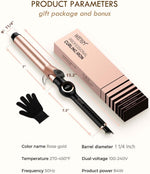WEEYUM hair curling wand packaging and included accessories