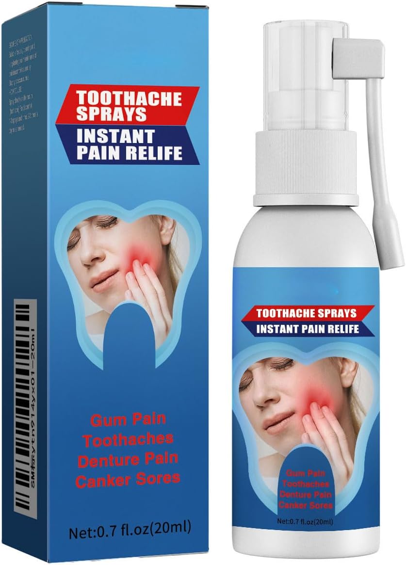 Tooth Pain Relief Spray, Soothes Bleeding Gums, Instant Soothing, Gentle Herbal Formula, On-the-Go Relief, 0.7 Fl Oz - Image 1