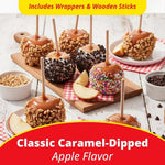 Back label of Concord Foods Caramel Apple Wrap showing nutritional facts and instructions