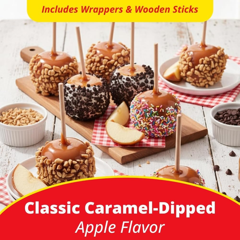 Back label of Concord Foods Caramel Apple Wrap showing nutritional facts and instructions