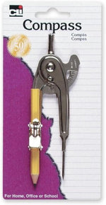 Assorted color compass and protractor sets pack of 12