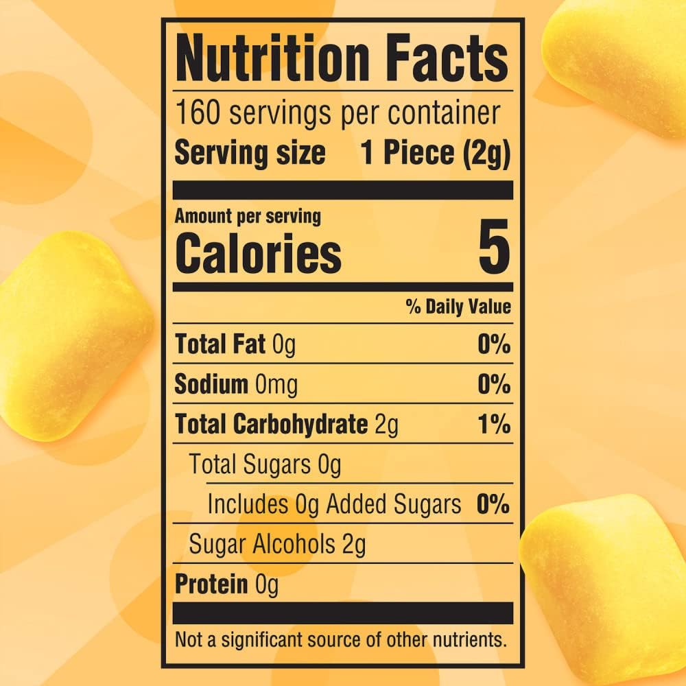 Juicy Fruit sugarless bubble gum bulk pack of four forty piece bottles side view