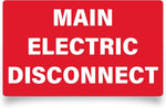 DARZ Creative main electric disconnect label front view safety sticker.