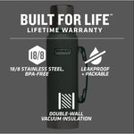 Stanley insulated stainless steel thermal flask with integrated handle