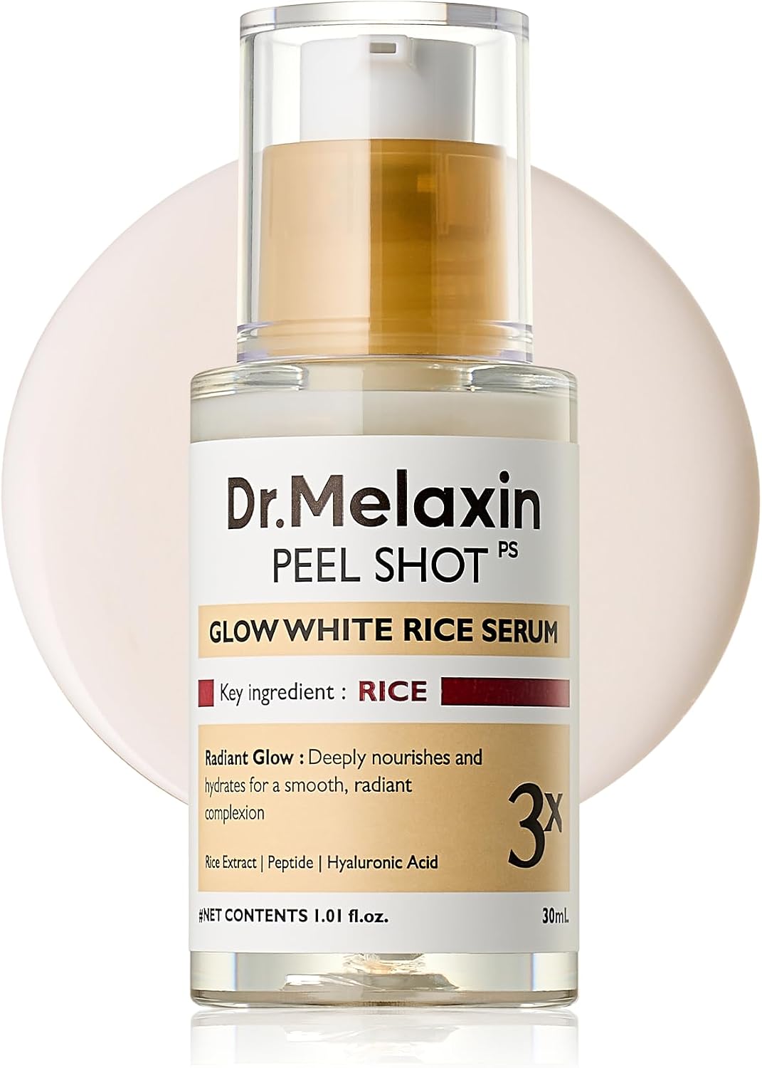 Dr. Melaxin Peel Shot Glow Rice PDRN Serum 30ml front view bottle