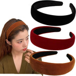 Lvyeer velvet wide headbands front view