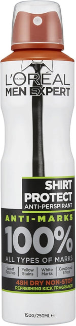 L'Oreal Men Expert 48H Shirt Protect Anti-Perspirant Deodorant 250 ml - Image 1