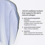 Texture shot of Cocokind polypeptide cream showing its thick cushion texture