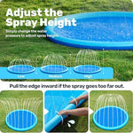 Thickened durable material texture closeup of backyard sprinkler pool