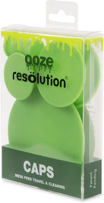 ResOlution caps demonstrating airtight seal on glass rig
