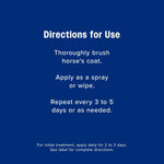 Farnam premium sun protection equine fly spray back directions label