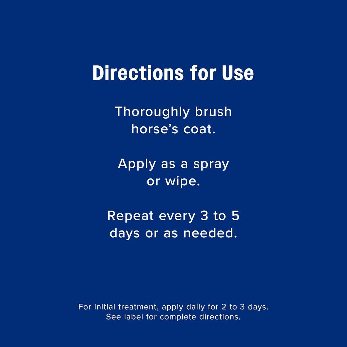 Farnam premium sun protection equine fly spray back directions label