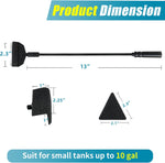 AQUANEAT three in one aquarium tool showcasing the flat sponge brush head assembly for wide glass pane maintenance.
