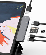 iPad Pro USB C Hub Adapter, 7-in-1 Hub, 4K@60Hz HDMI, SD/TF, 3.5mm, 60W PD - Image 8