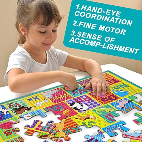 LithoConcepts giant floor puzzle display highlights the full twenty-six uppercase letter layout from A to Z