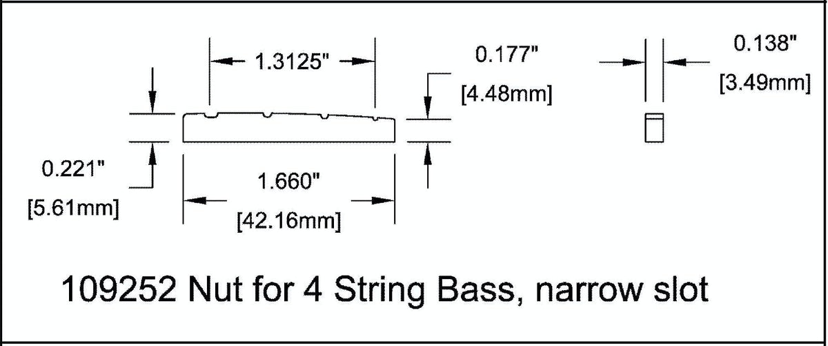 Bitterroot Guitars replacement bone nut packaging and part view