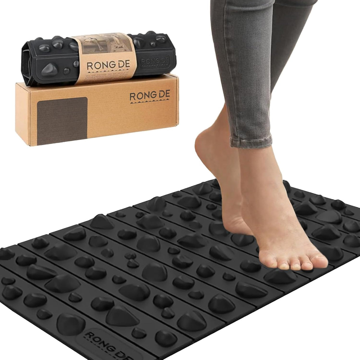 ILivin portable feet acupressure mat front view for foot massage