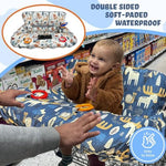 Jowey universal fit baby registry gift item showcasing the plush quilted padding and water resistant top surface