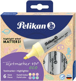 Pelikan highlighter 490 eco pastel set front view stationery