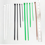 Pack of 200 industrial grade zip ties ready for use.