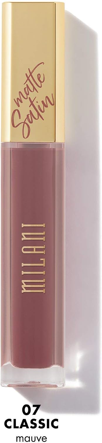 Milani Amore Satin Matte liquid lipstick in shade Classic with gold cap