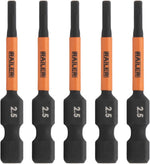 5pc 3mm Hex Bit Set 2 Inch S2 Steel Impact Allen Wrench Screwdriver Bits | Precision machined hex tip for machinery & furniture assembly. Extended 2" reach for quick-release 1/4" hex chucks. - Image 9