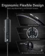 Awatrue headset close up of rotatable boom microphone