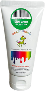 Crazy Liberty pet safe hair dye gel packaging details for dogs and horses